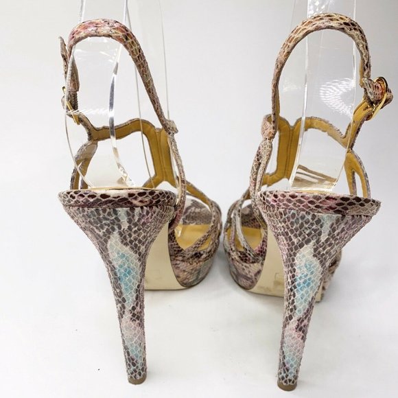 Pink Snakeskin Heels - Picture 3 of 4